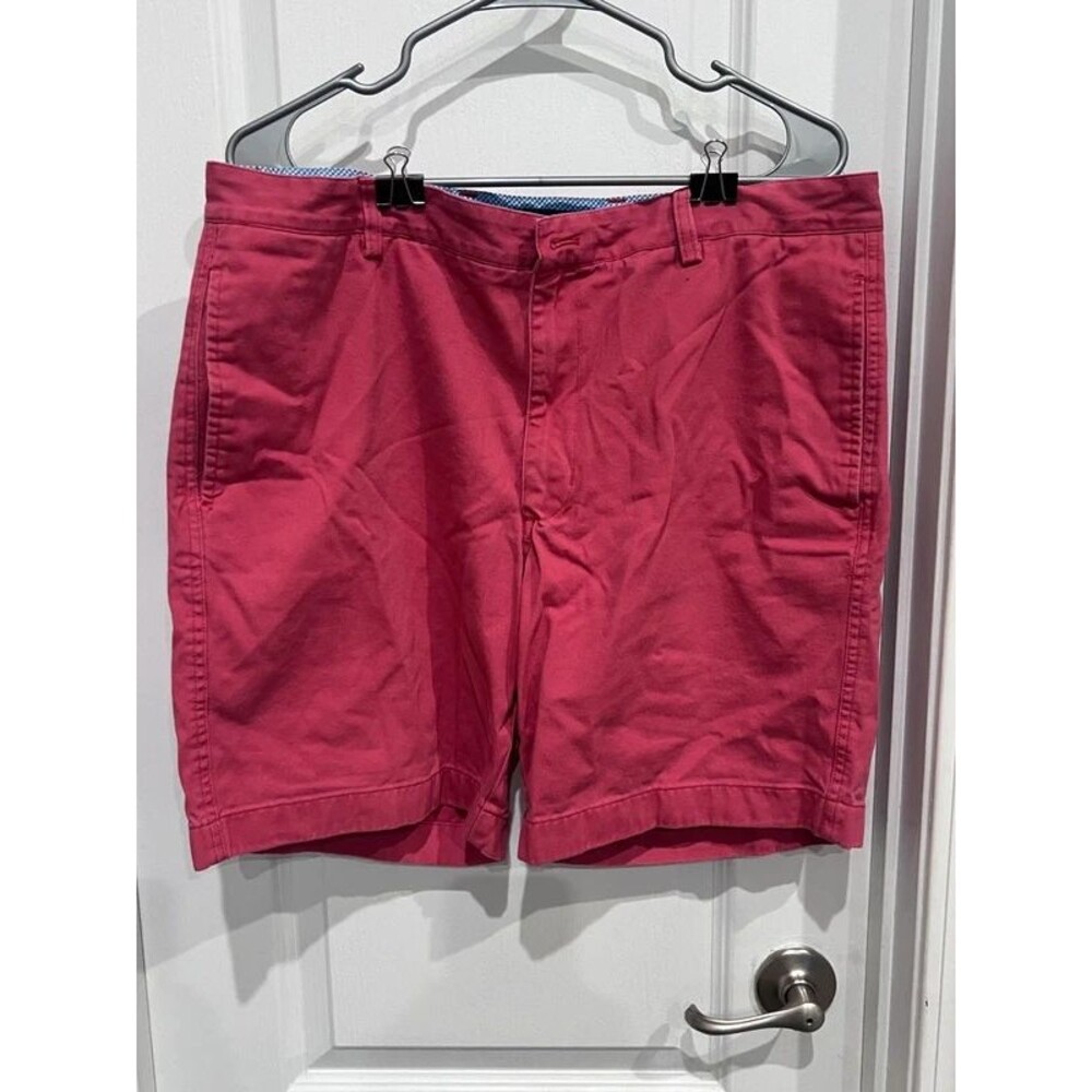 Chaps Men’s Pink Cotton Flat Front Casual Shorts Size 36